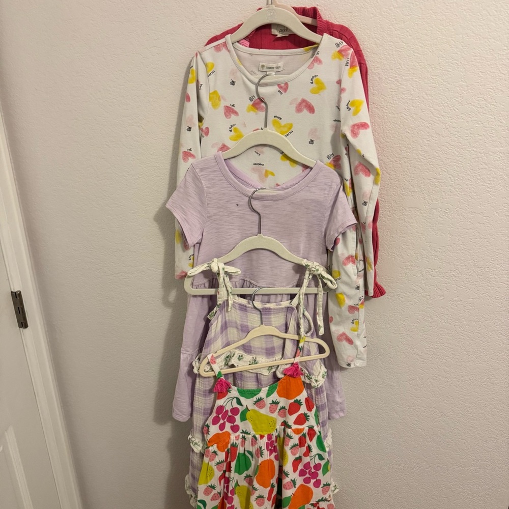5pcs Bundle of Well Loved Dresses and Cardigan: Boden, Peek, Cat & Jack,…